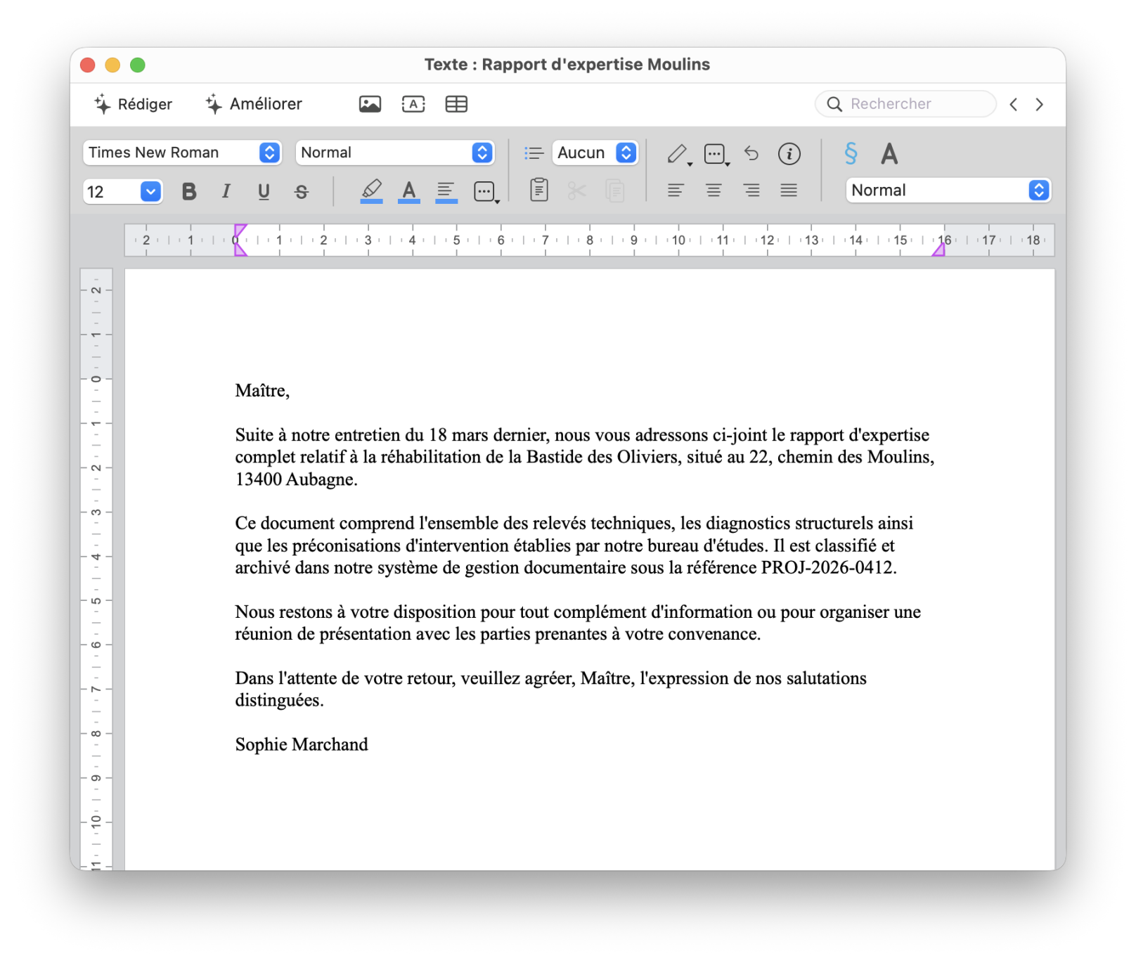 Traitement de texte