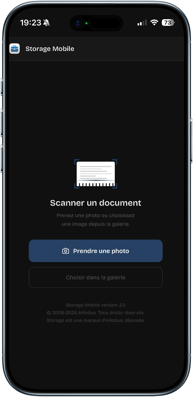 Storage Mobile sur iPhone